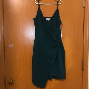 Blue green asymmetrical dress